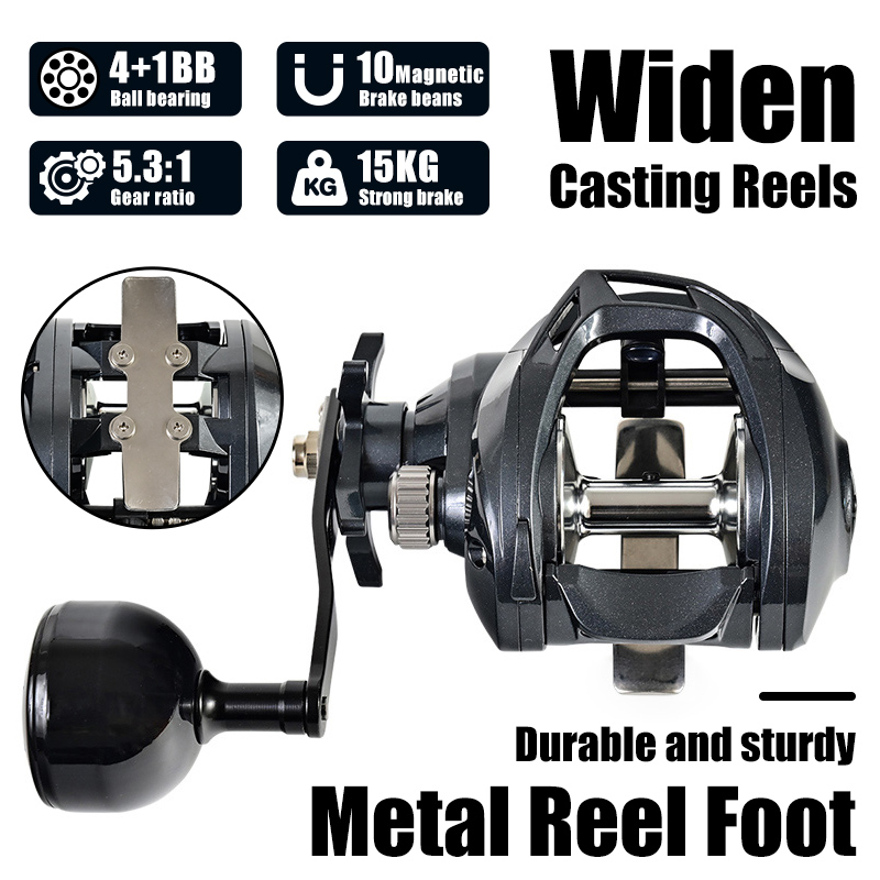 Abu Garcia Reel Max - Carretilha de Pesca de Corpo Largo,