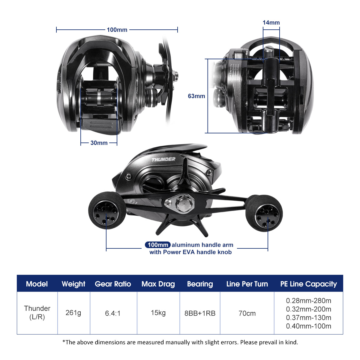 Noeby-Baitcasting Reel, 15kg M - Abu Garcia Reel Max avaliação e preço