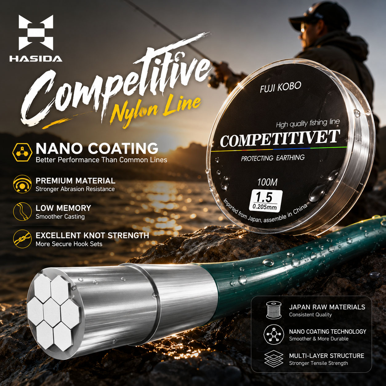 HASIDA FUJI KOBO Nylon Importa - Copolymer Line avaliação e preço