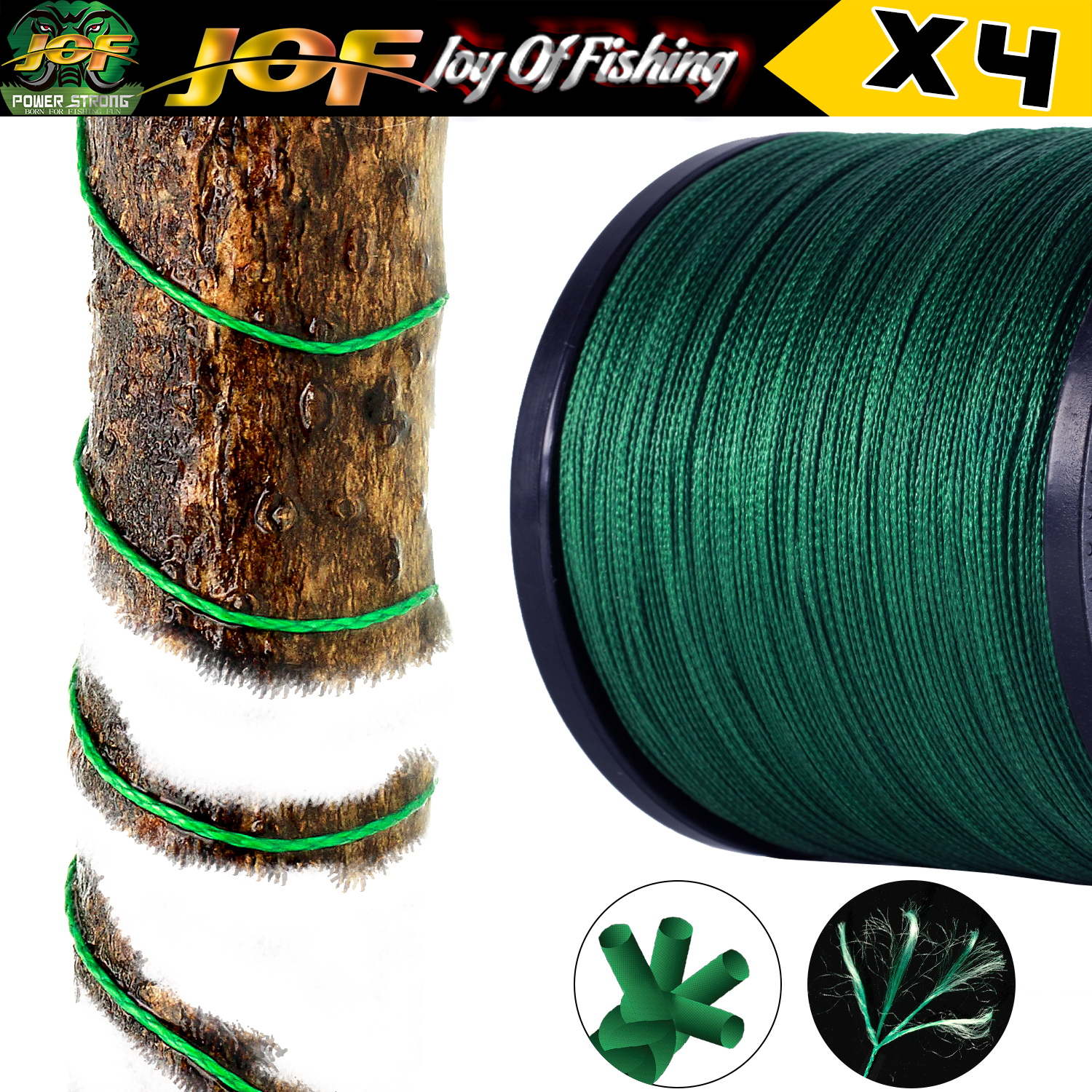 JOF-Linha De Pesca Trançada, L - Copolymer Line avaliação e preço